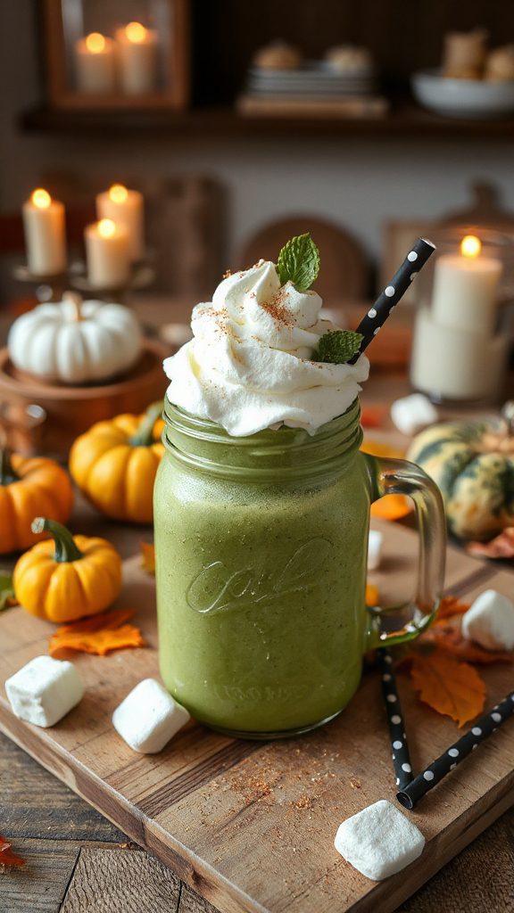 spooky healthy green smoothie