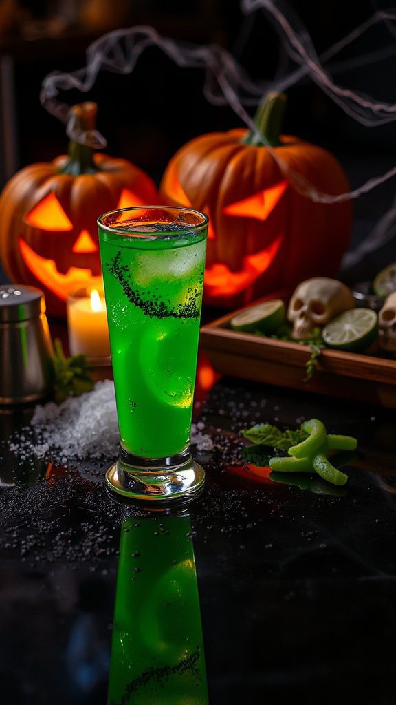 spooky limeade party drink