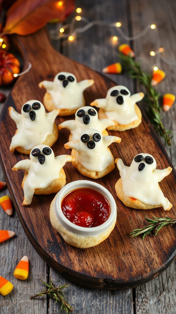 spooky mini pizza snacks
