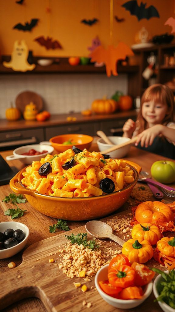 spooky monster mac and cheese