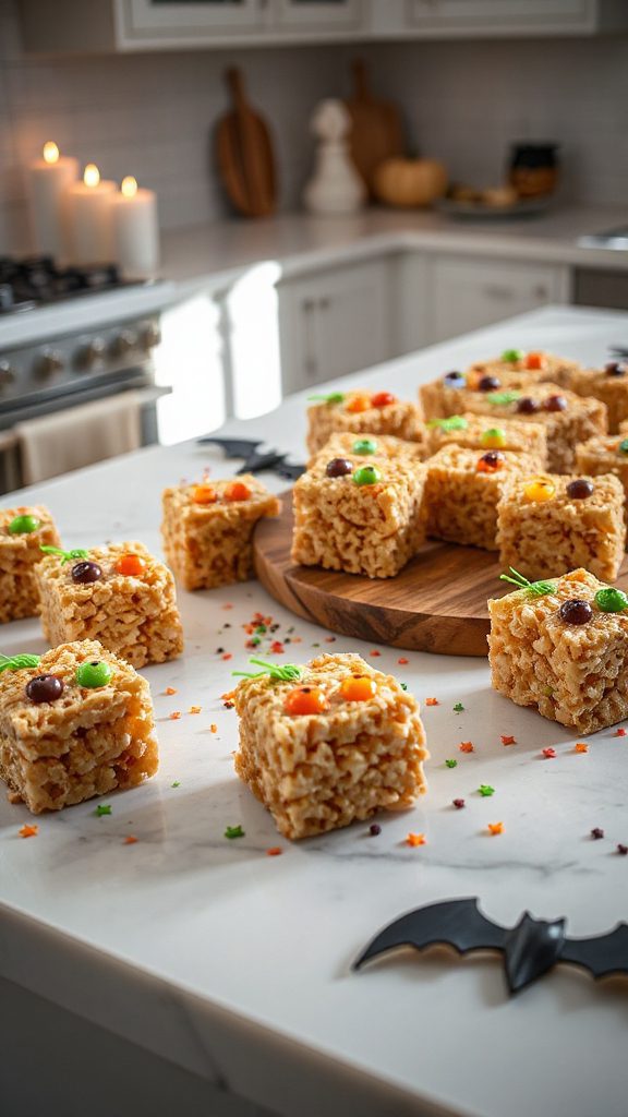 spooky monster rice treats