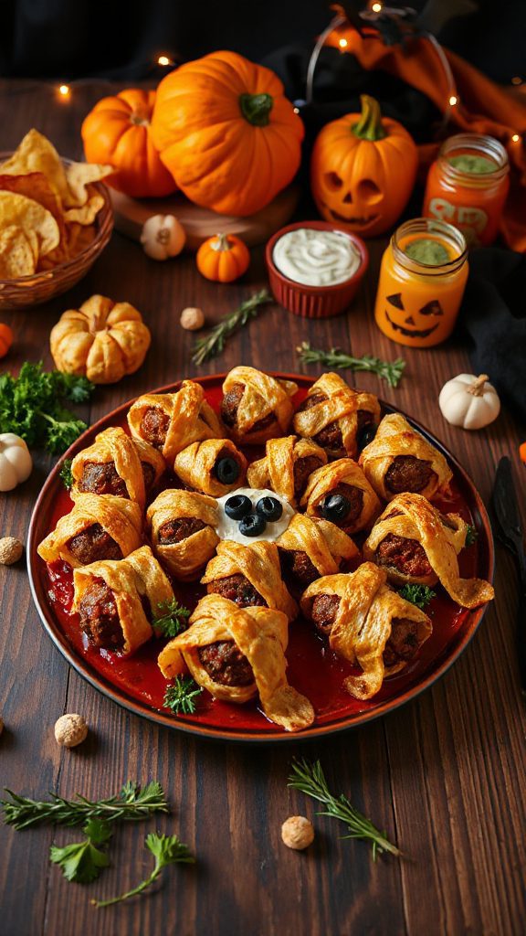 spooky mummy meatball recipe