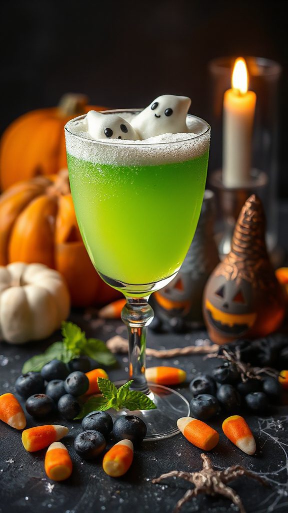 spooky non alcoholic halloween mocktail