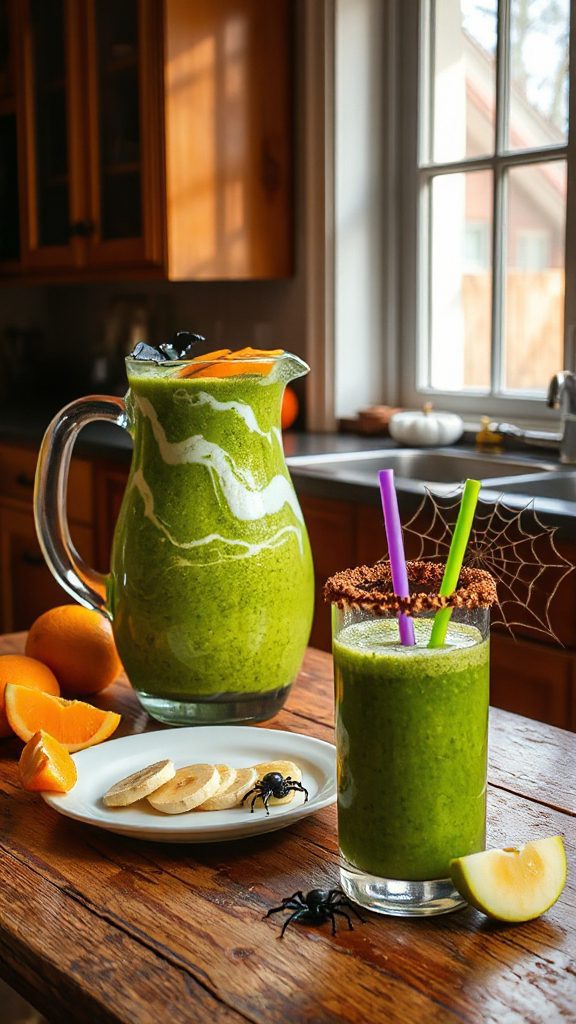 spooky nutritious fruit smoothie