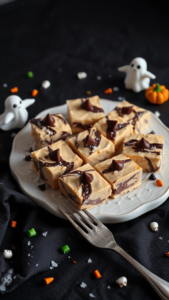 spooky peanut butter fudge