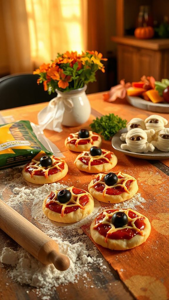 spooky pizza snack bites
