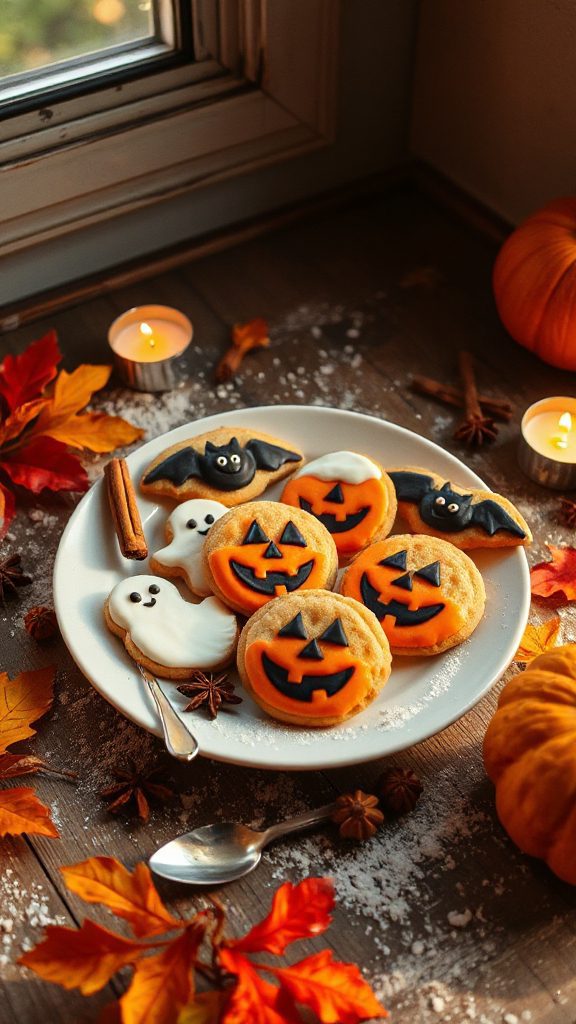 spooky pumpkin spice cookies