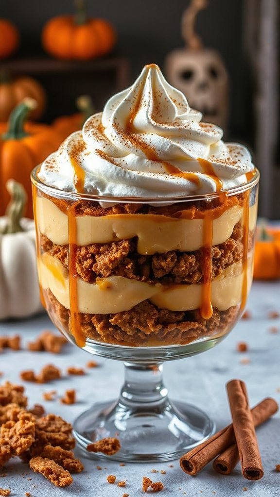 spooky pumpkin spice dessert