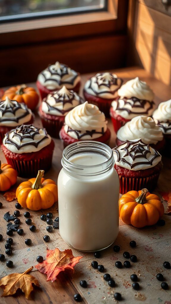 spooky red velvet cupcakes