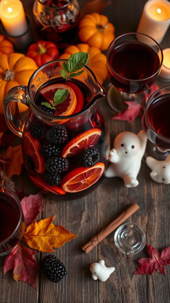 spooky red wine cocktail