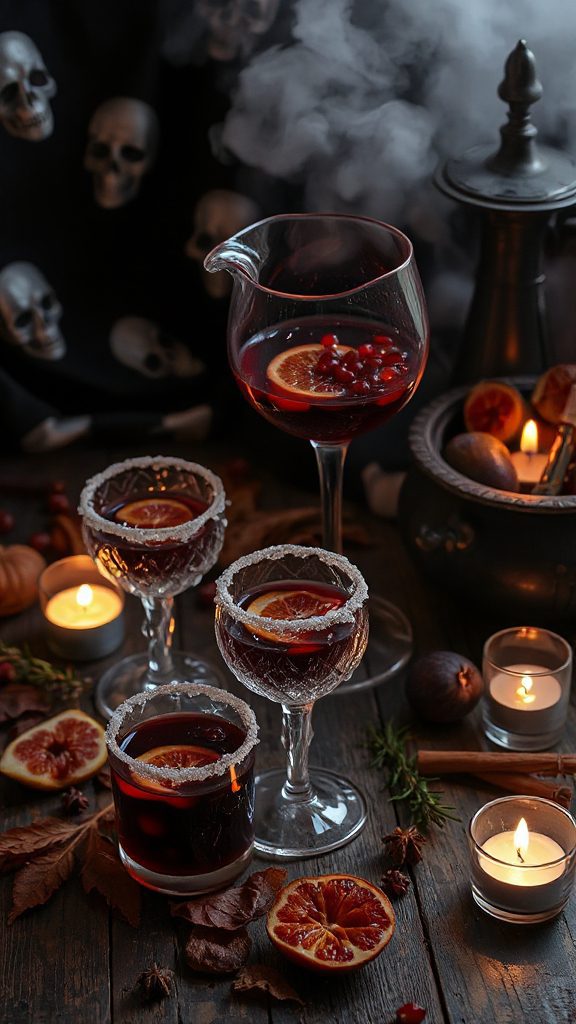 spooky red wine sangria