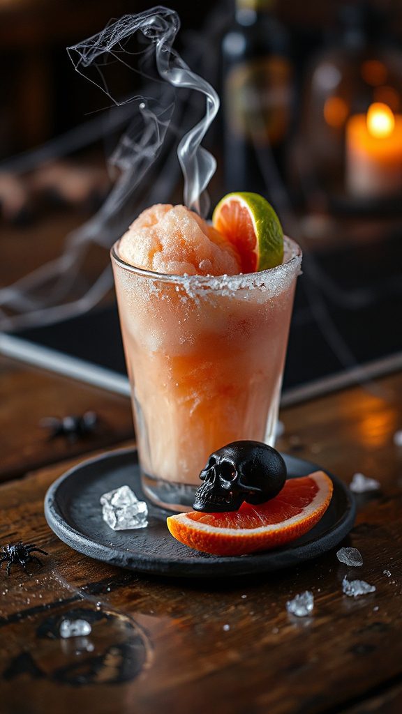 spooky refreshing grapefruit cocktail
