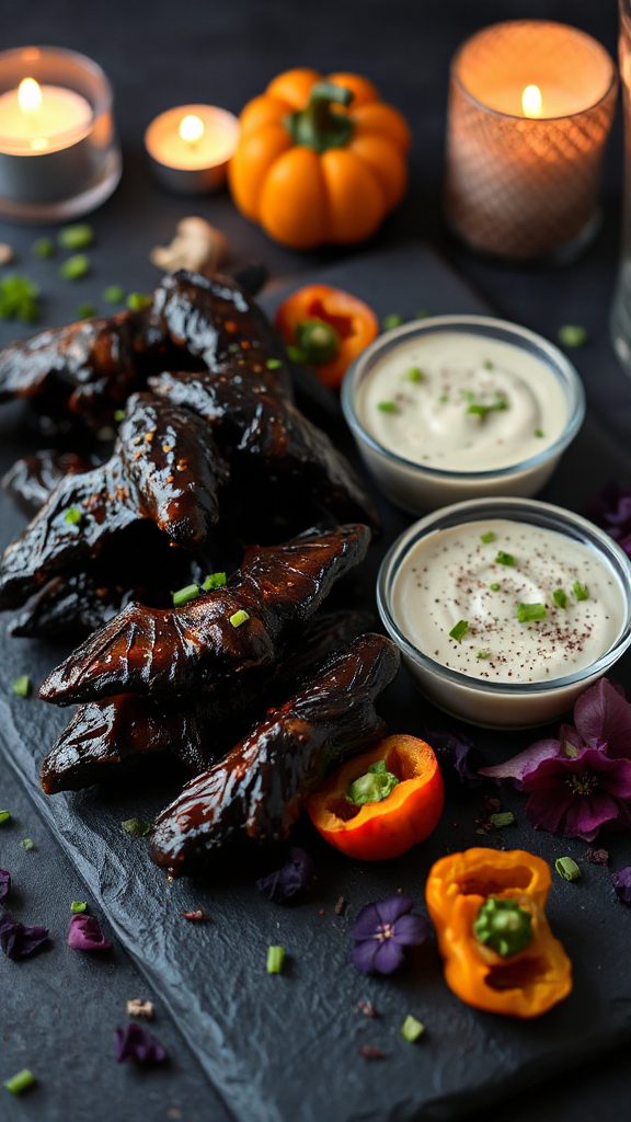 spooky savory chicken wings