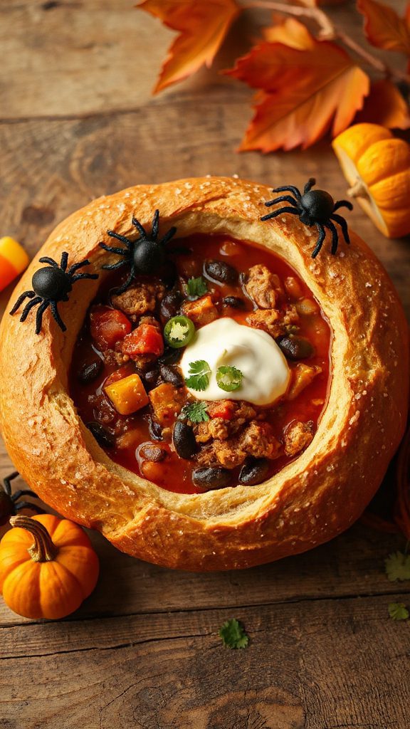 spooky savory halloween chili