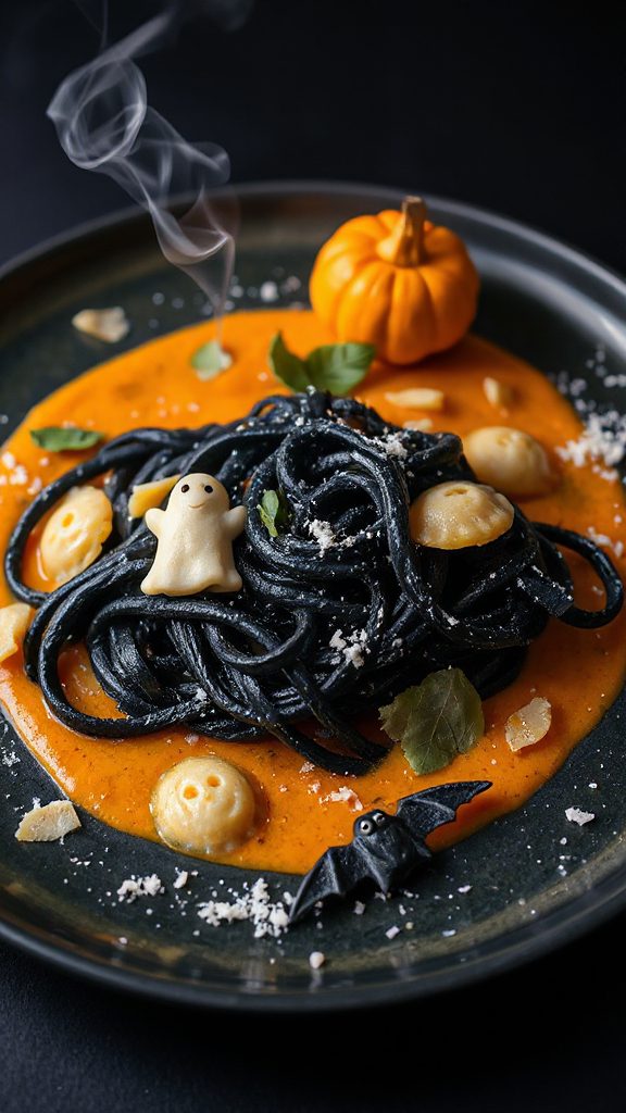 spooky seafood pasta delight