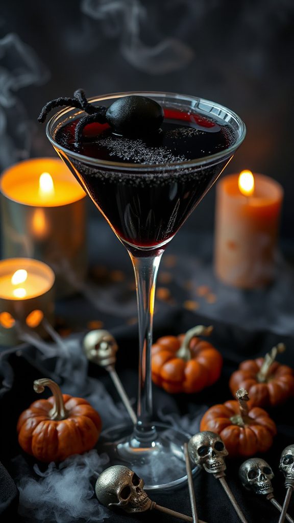 spooky sophisticated halloween cocktail