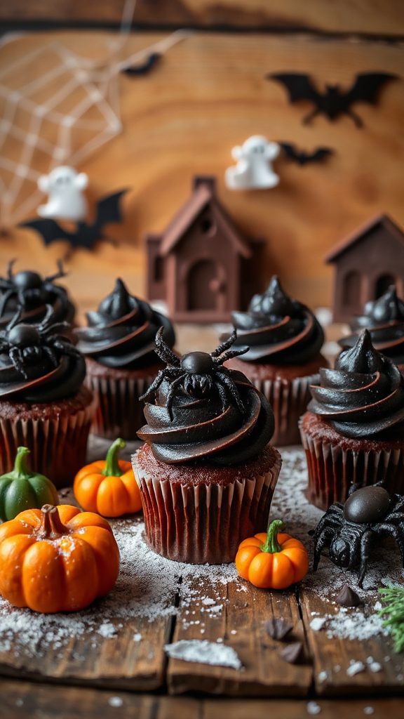 spooky spider cupcakes recipe