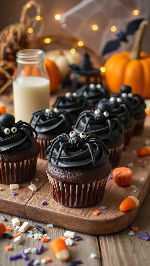 spooky spider cupcakes recipe