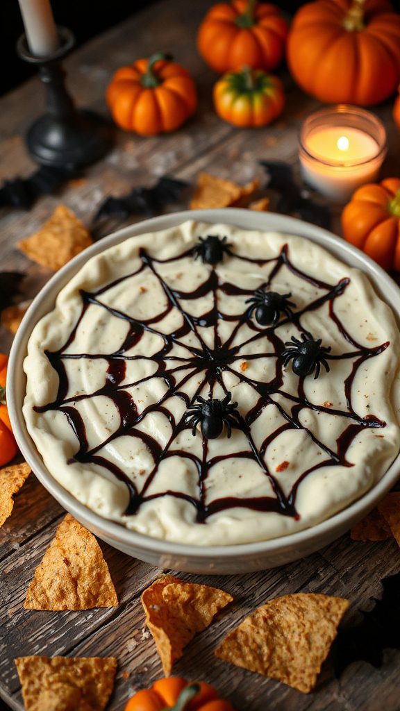spooky spider web dip