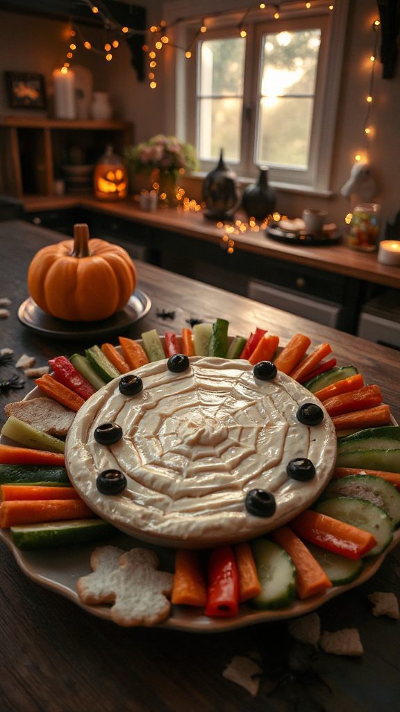 spooky spider web dip