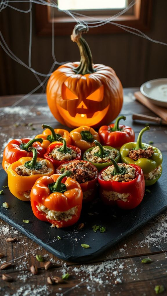 spooky stuffed peppers recipe
