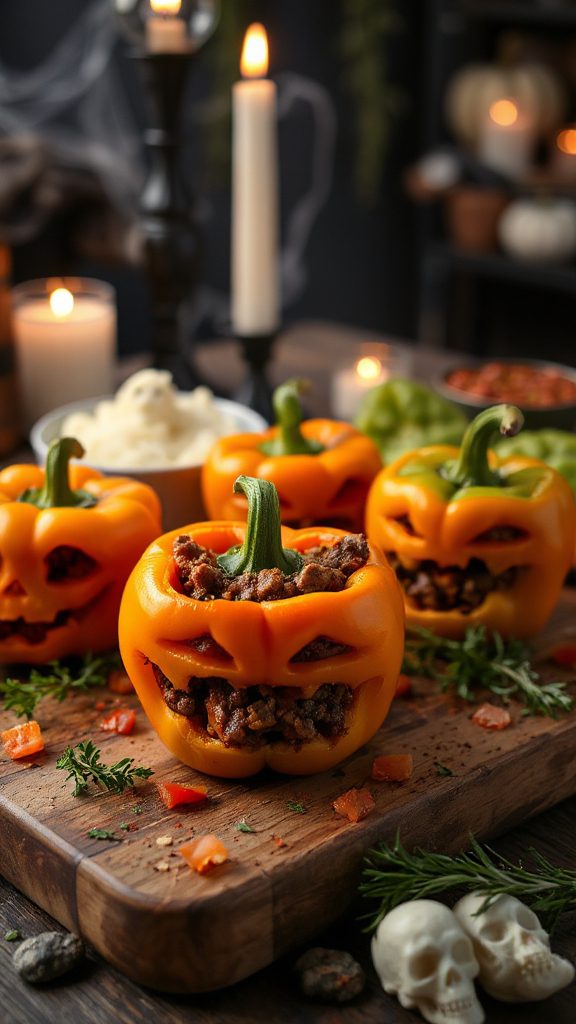 spooky stuffed peppers recipe