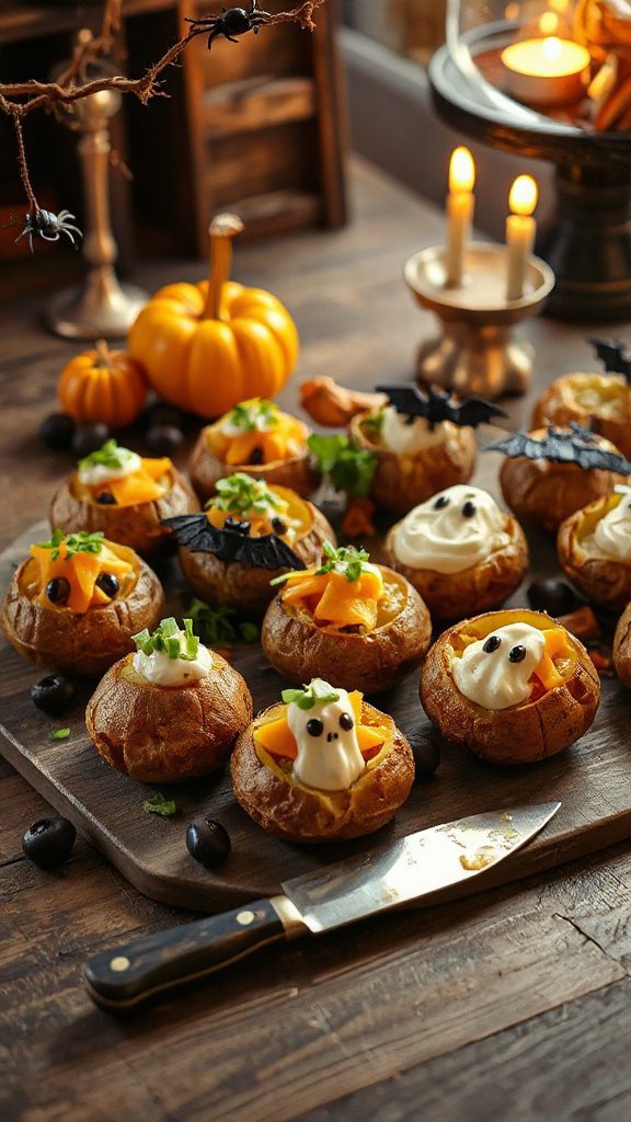 spooky stuffed potatoes recipe