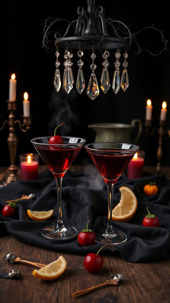 spooky stylish cocktail shots