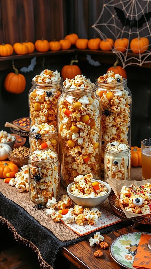 spooky sweet popcorn treats
