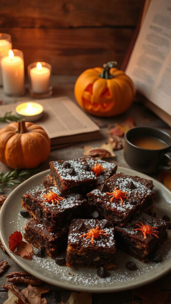 spooky sweet potato brownies