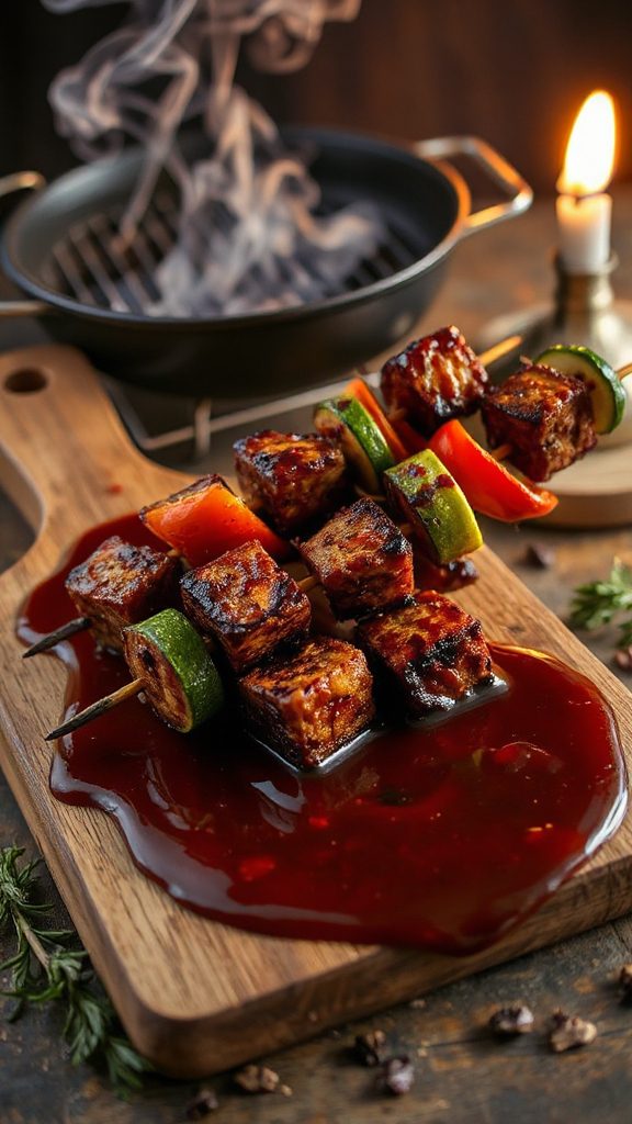 spooky tempeh skewers recipe
