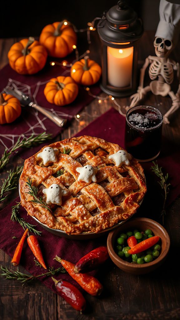 spooky turkey pot pie