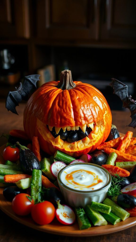 spooky vegetable platter idea
