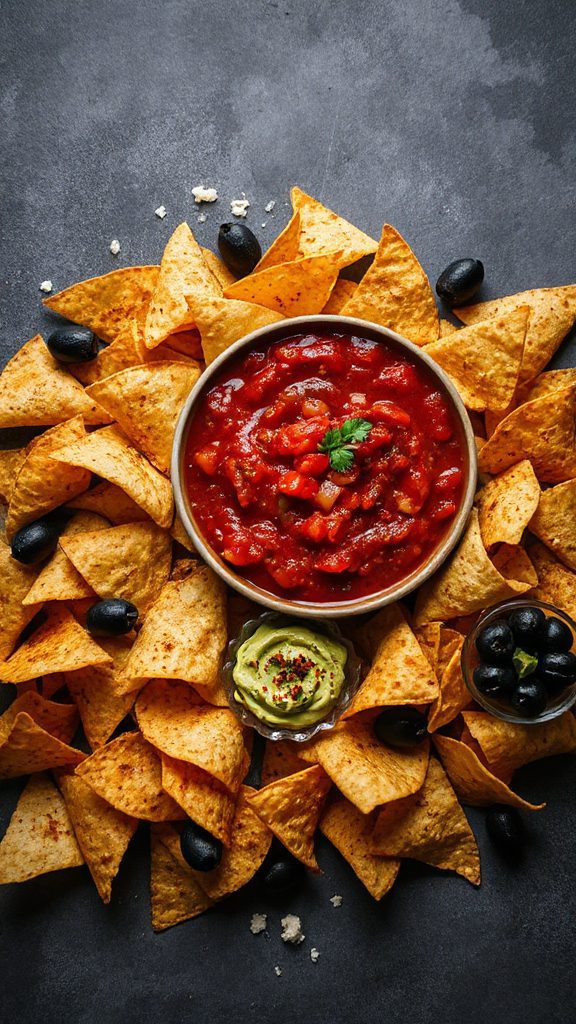 spooky vibrant salsa appetizer