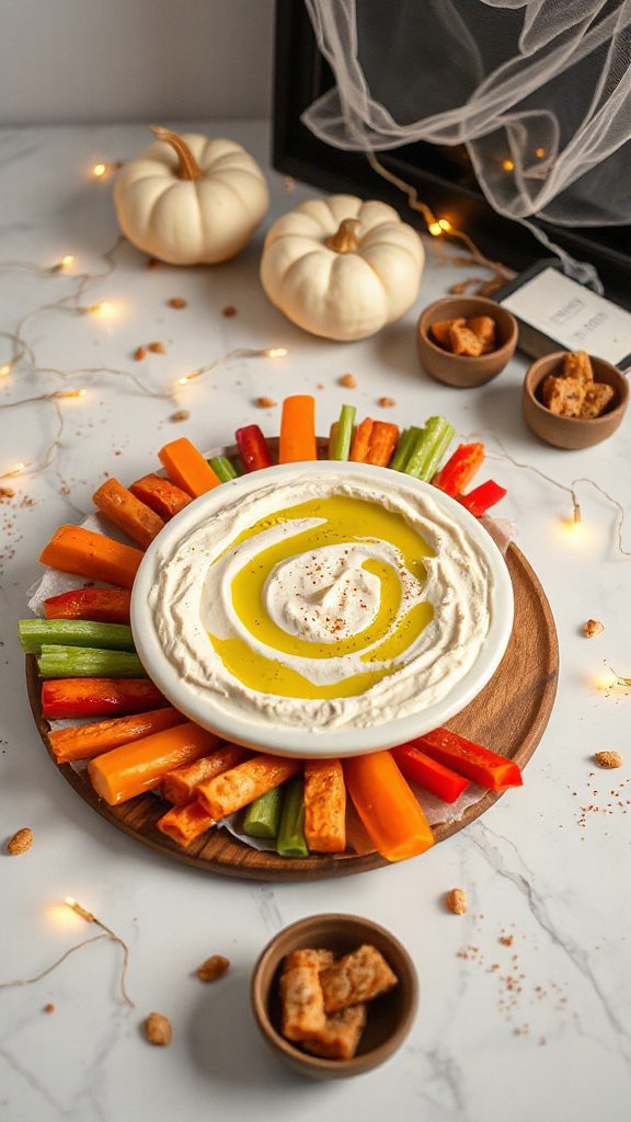 spooky white bean dip