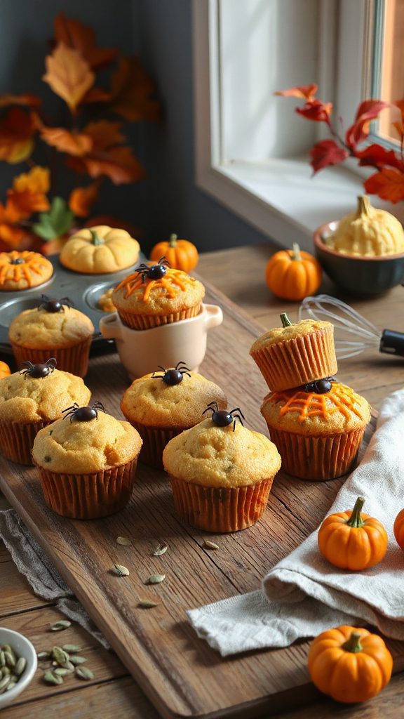 spooky zucchini halloween muffins