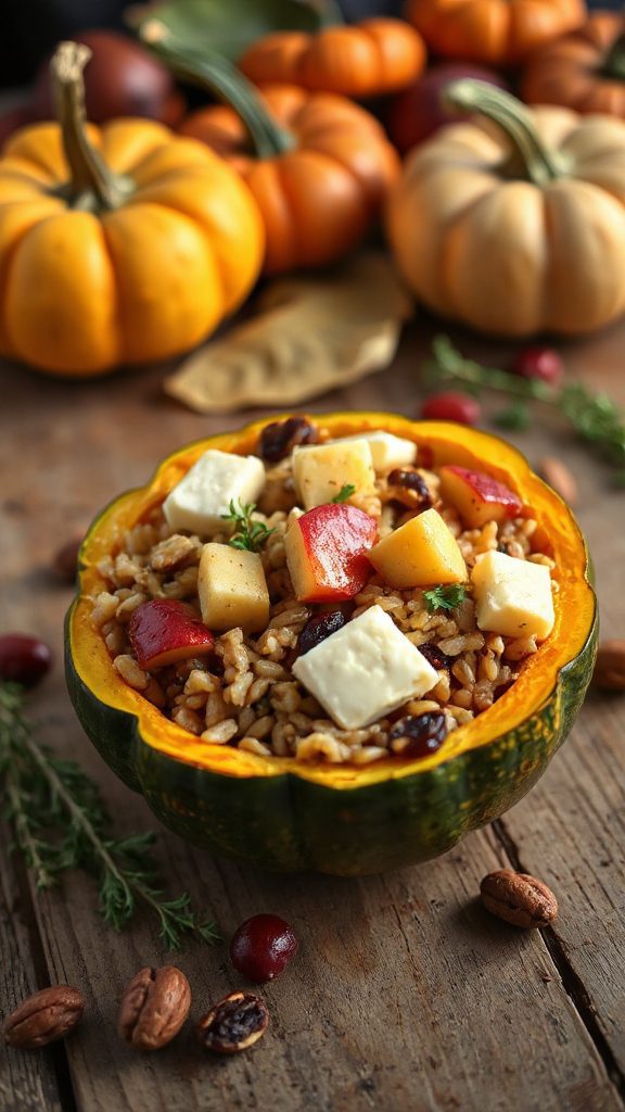 stuffed acorn squash dish