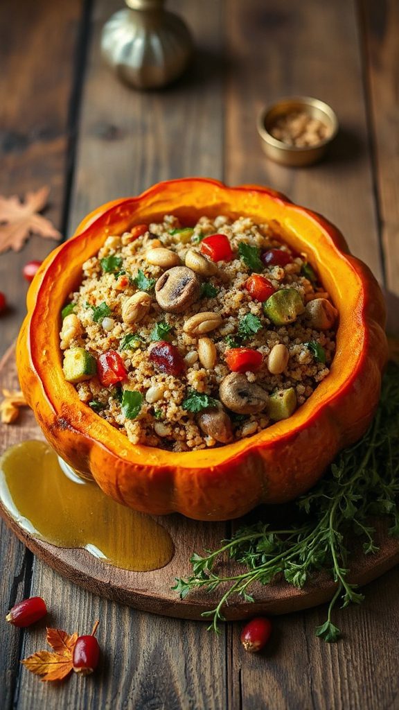 stuffed pumpkins with quinoa