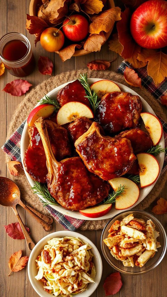 sweet and spicy pork chops