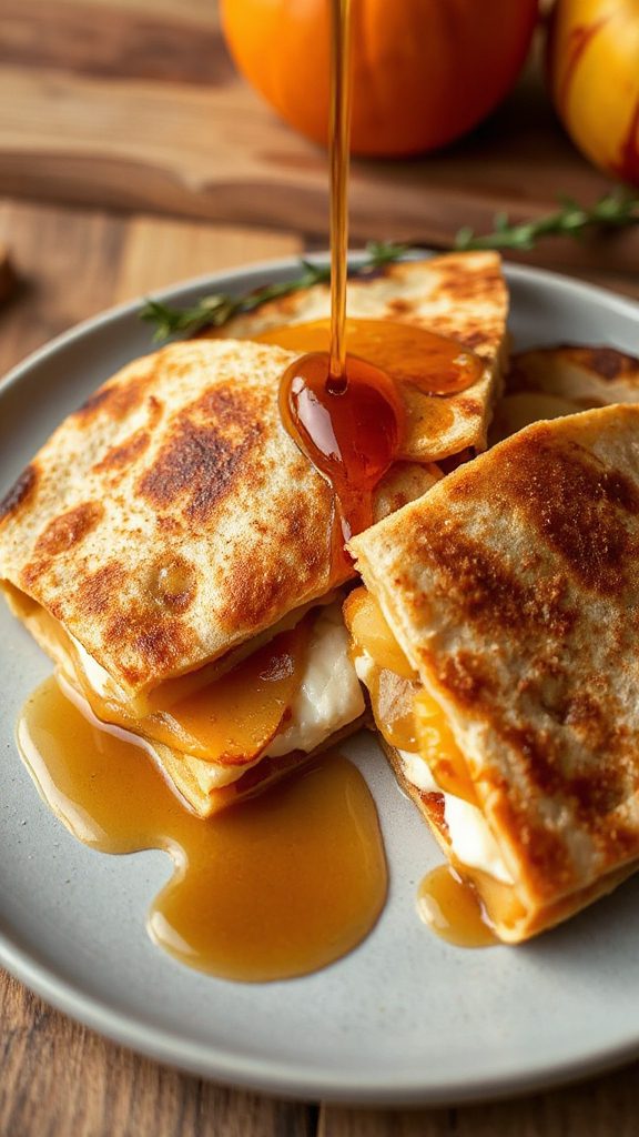 sweet maple apple quesadilla