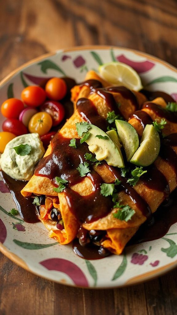 sweet potato black bean enchiladas