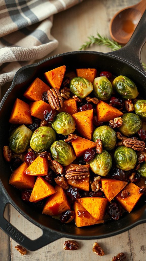 sweet potato brussels sprout bake