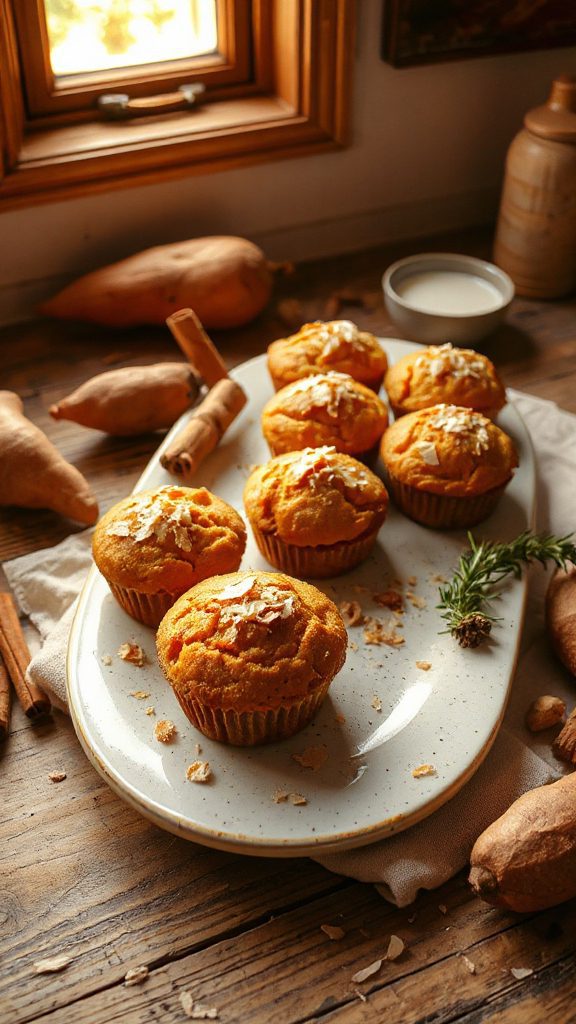 sweet potato coconut muffins