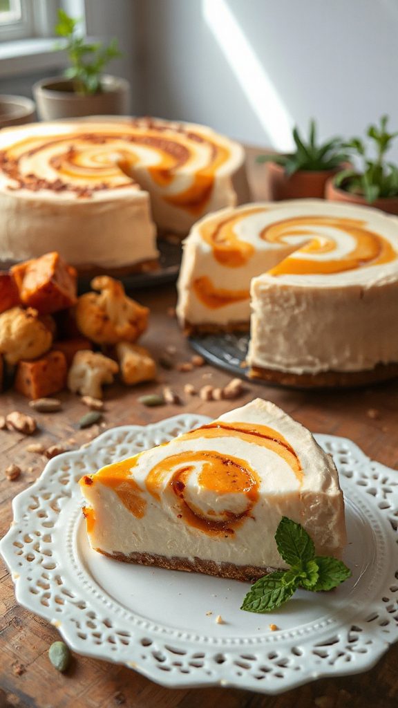 tempeh pumpkin cheesecake delight