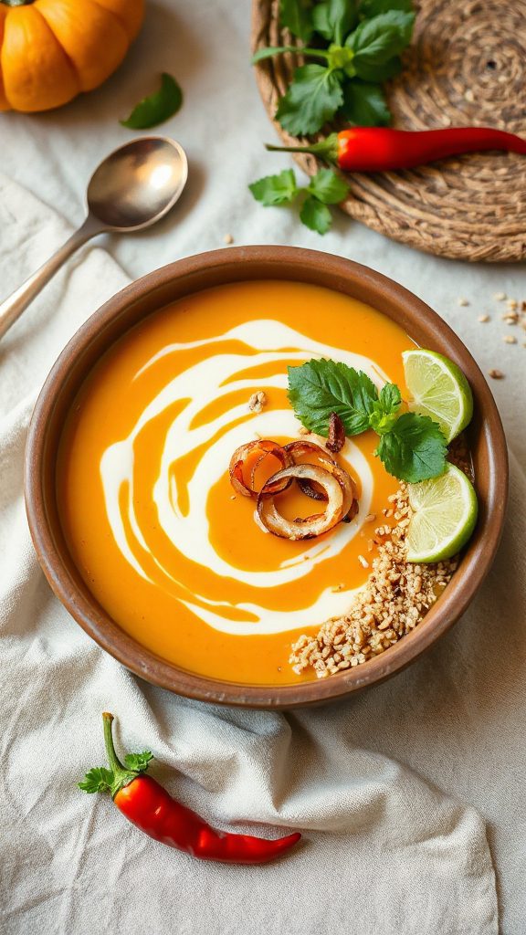 thai miso pumpkin soup