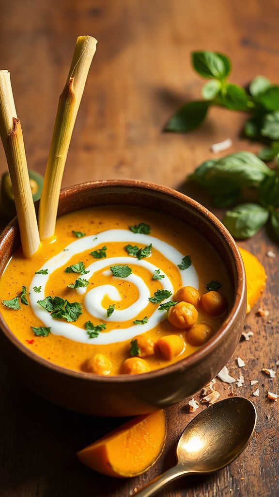 thai pumpkin chickpea stew
