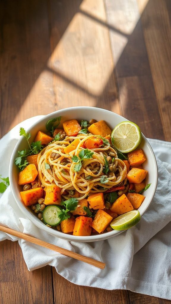 thai pumpkin lentil salad recipe