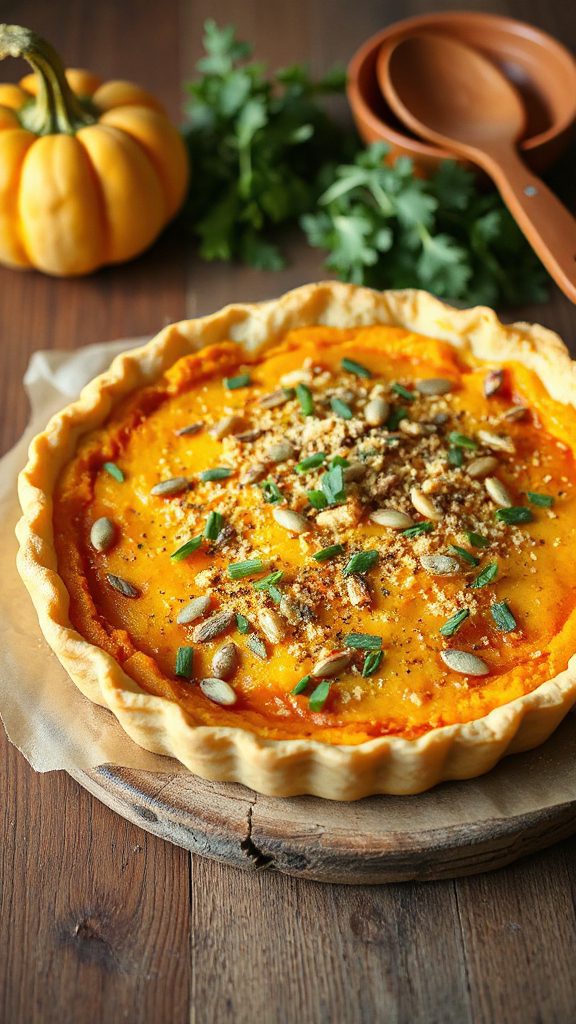 tofu pumpkin quiche delight