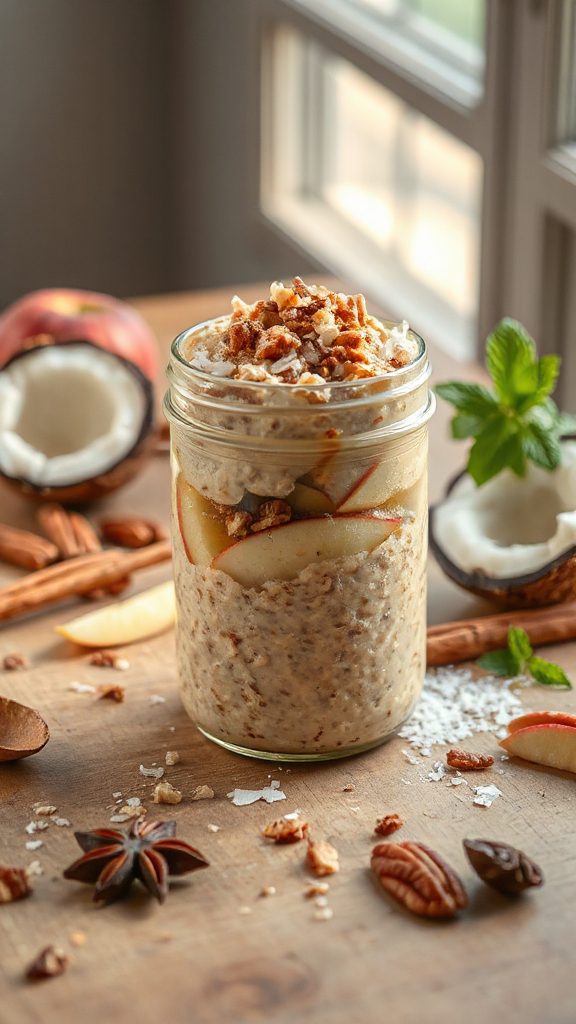 tropical apple chai oatmeal