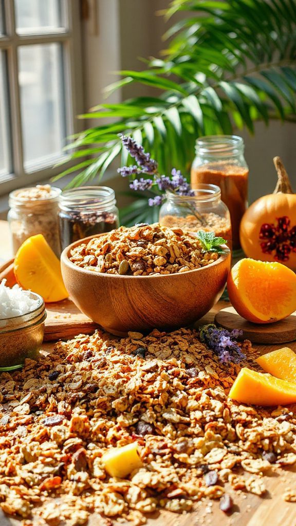 tropical pumpkin coconut granola